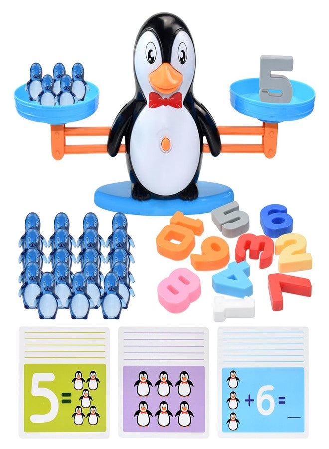 BAKAM Penguin Balance Scale Number Counting Blocks Games for Kids Ages 3-5, Montessori Math Games for Kids 5-7, Preschool Kindergarten Learning Activities, STEM Educational Toys for 3+ Year Old - Image 1